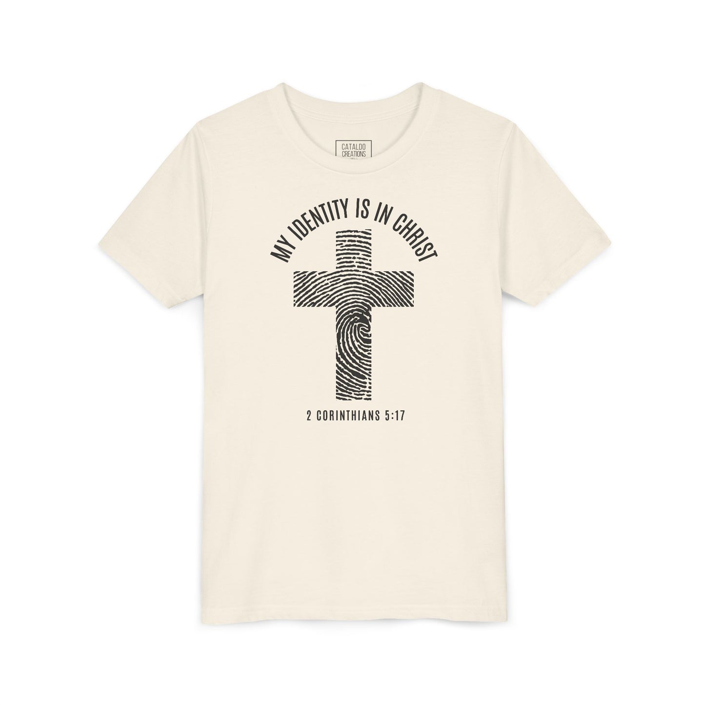 My Identity Is In Christ Faith-Inspired Youth Tee, Spiritual T-Shirt, Christian Youth Apparel, Bible Verse Tee
