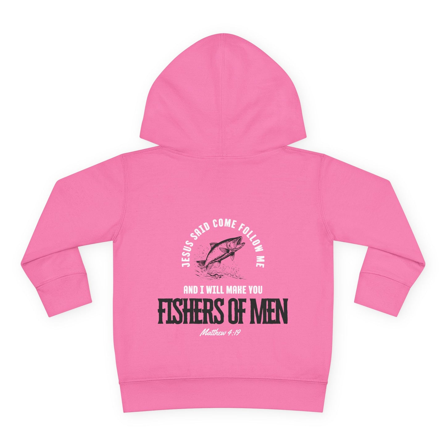 Toddler Fisher Of Men Hoodie,  Jesus Scripture Fisherman Hooded Sweatshirt For Small Children