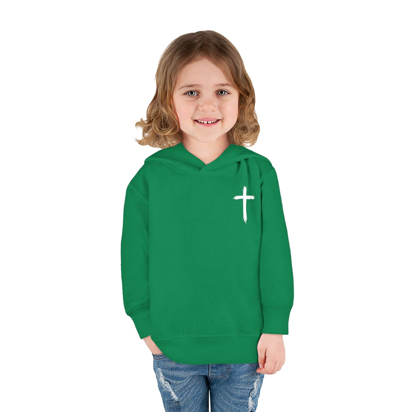 Toddler Christian Fleece Hoodie - Jesus Fisherman Design, Cute Kids Sweatshirt, Religious Baby Gift, Faith Hoodie