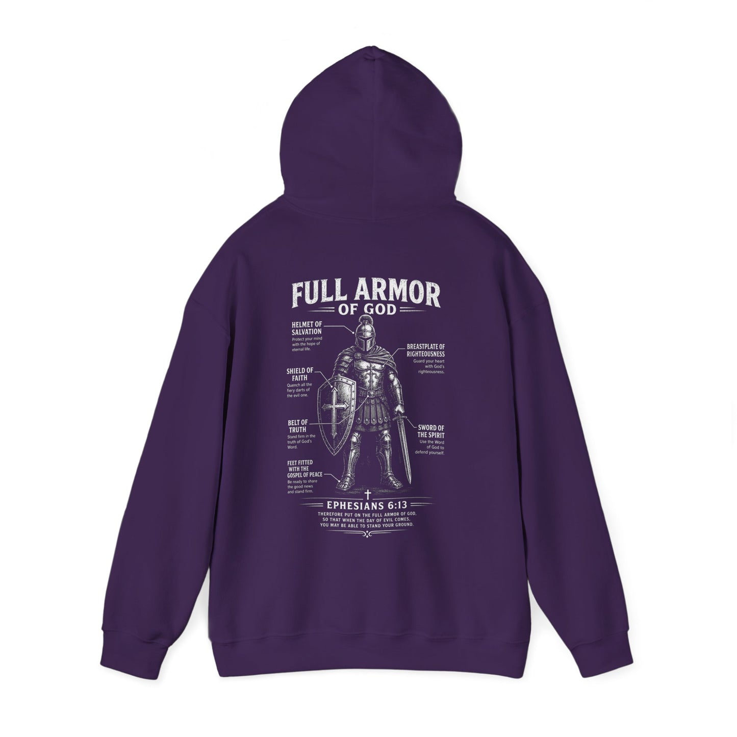 Armor of God Hoodie — Full Armor of God Ephesians 6:13 Christian Prayer Sweatshirt