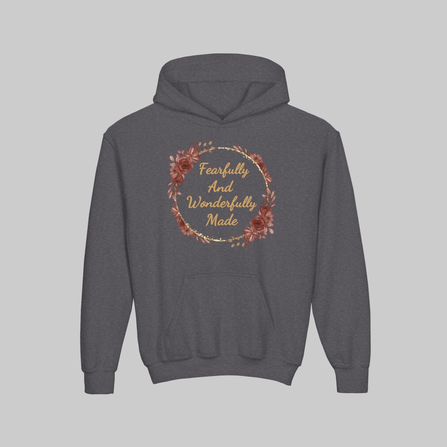 Girls Fearfully and Wonderfully Made Youth Hoodie | Bible Verse Sweatshirt for Kids, Gifts for Teens Girls, Motivational Christian Apparel