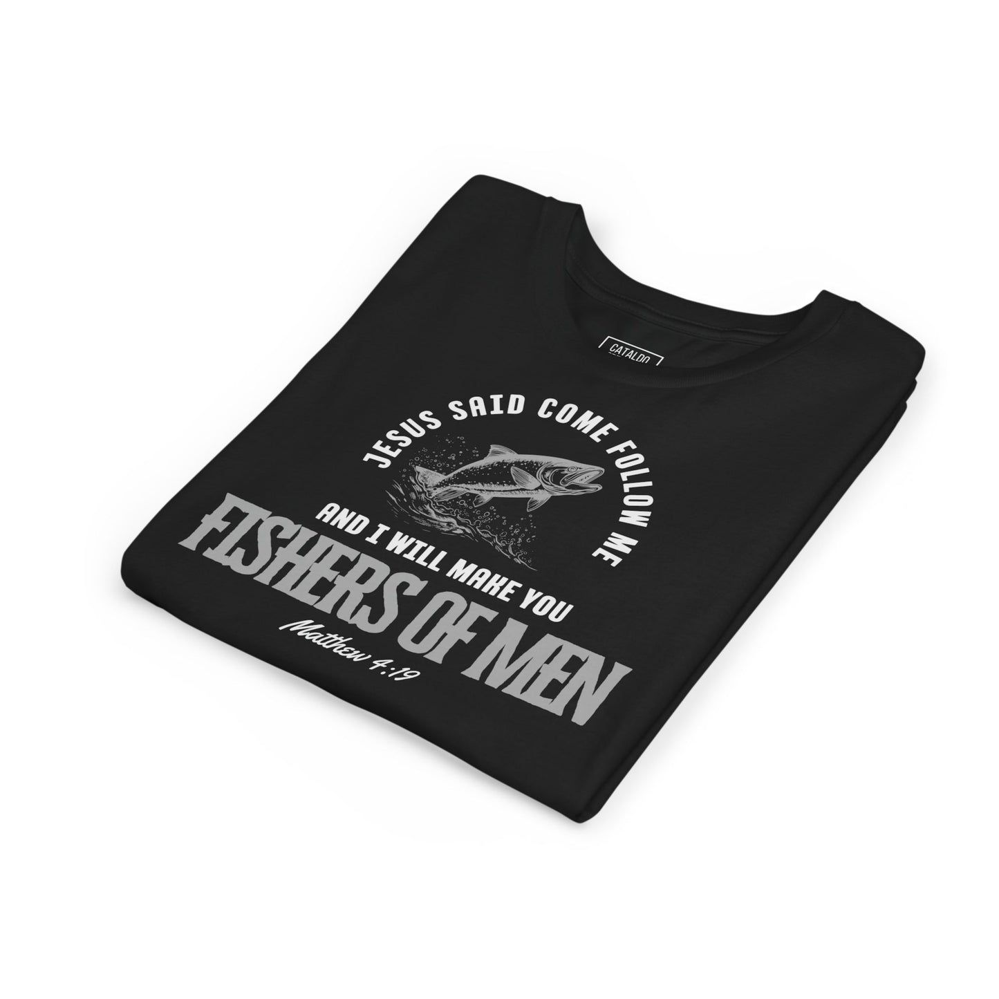 Fishers Of Men Youth Short Sleeve Scripture Tee - Inspirational Jesus Design