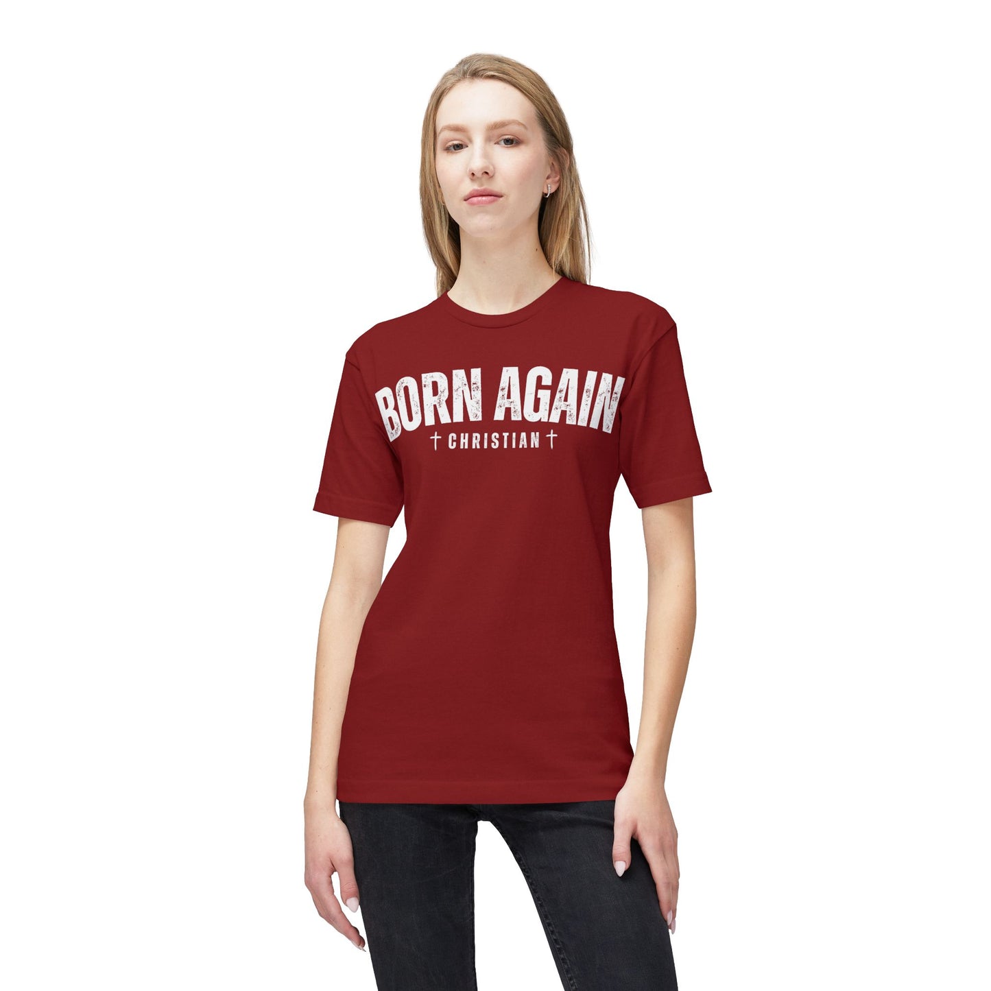 Made In The USA Born Again Christian Apparel, Born Again Cross Tee, Faith-Based Gift, Casual Wear, Spiritual Clothing