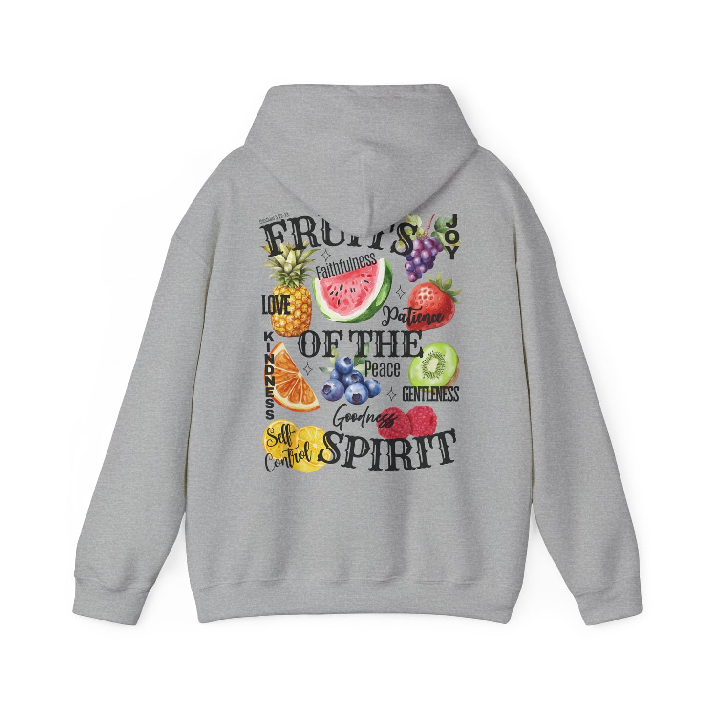 Fruits of the Spirit Hoodie — Watercolor Fruit Faith Sweatshirt