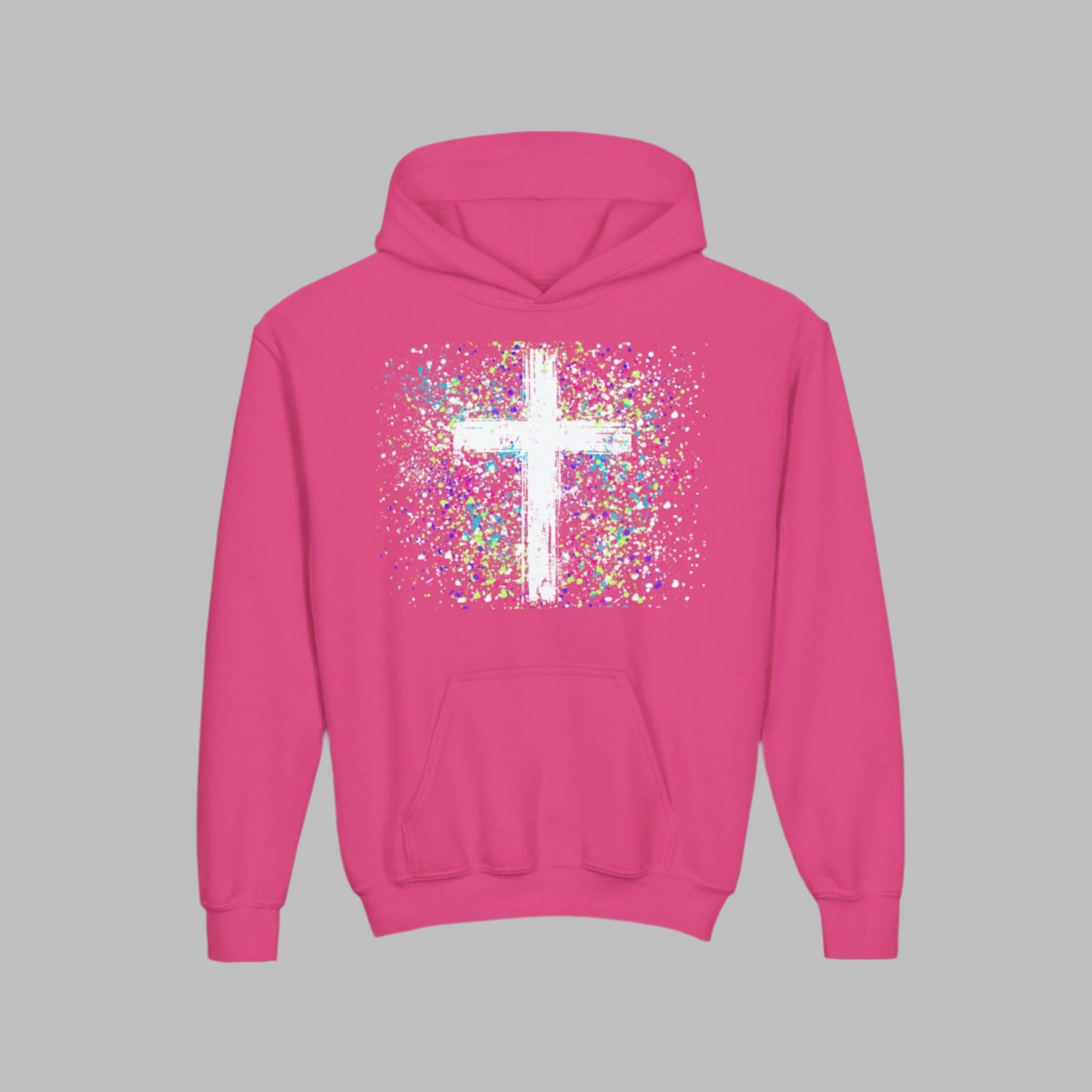 Kids Vibrant Cross Youth Hooded Sweatshirt