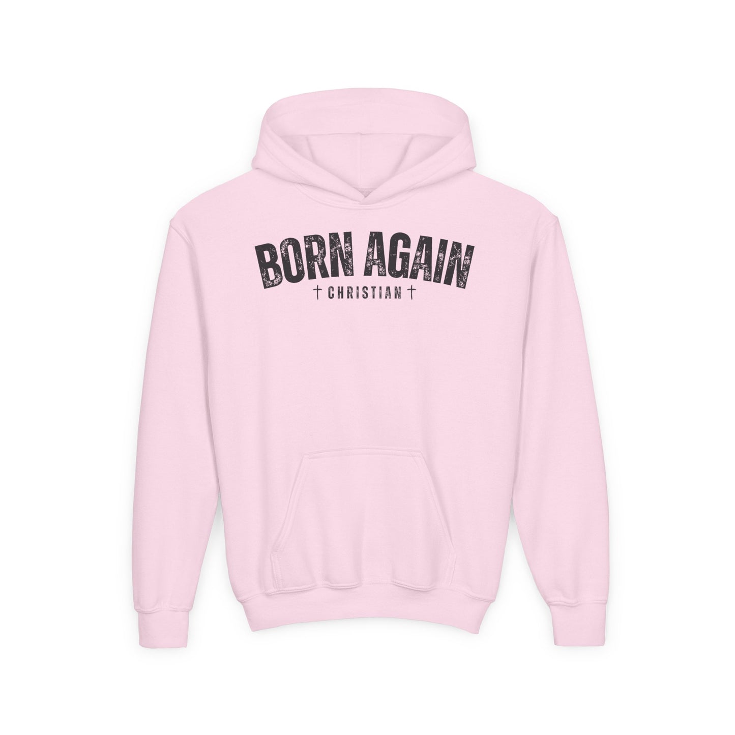 Born Again Christian Youth Hoodie, Christian Sweatshirt, Religion Apparel, Faith-Based Gift, Church Youth Group Clothing