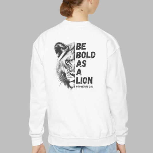 Kids Be Bold As A Lion Youth Crewneck Sweatshirt