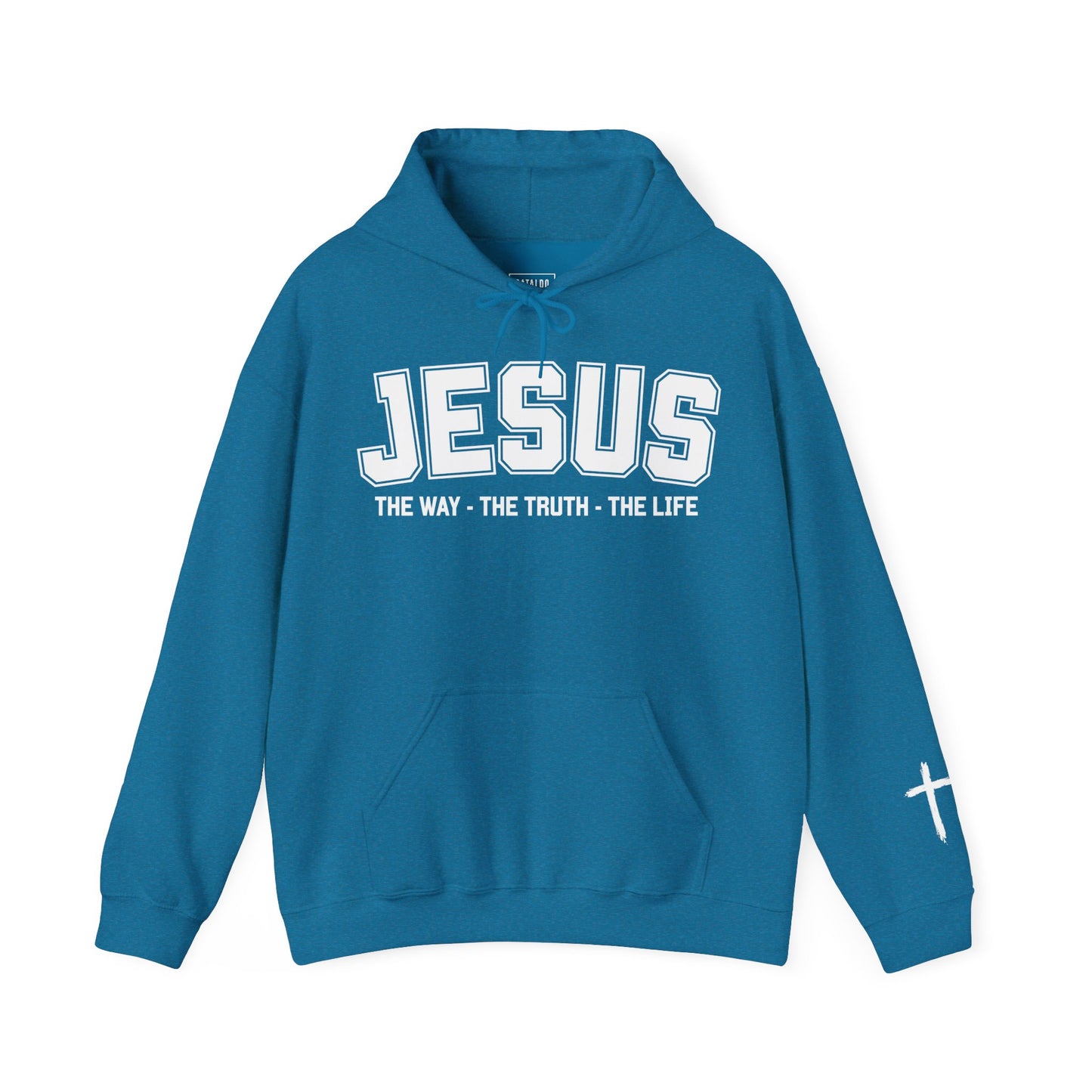 Jesus The Way The Truth The Life Inspirational Hoodie for Faithful Individuals, Religious Gift, Christian Apparel, Spiritual Wear