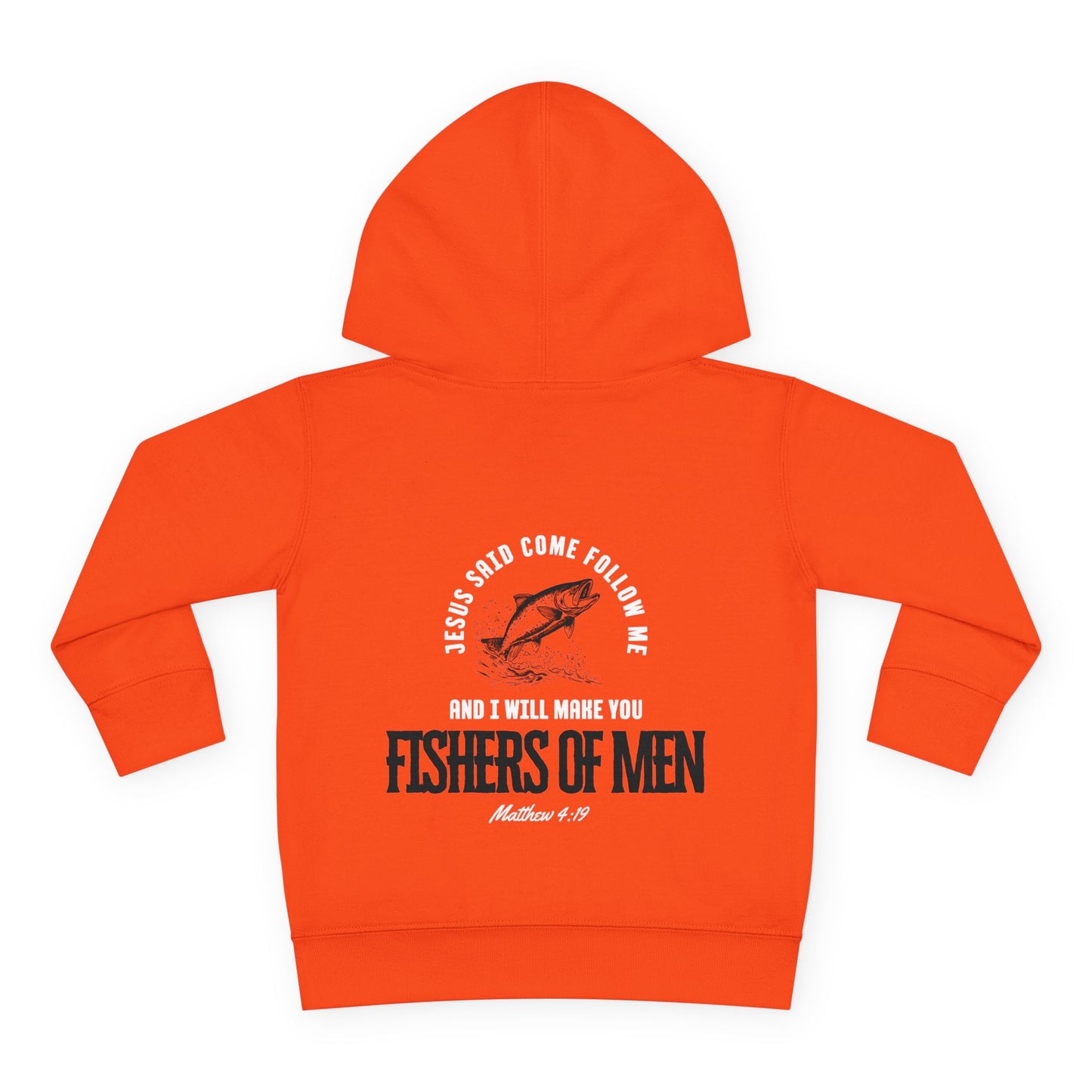 Toddler Fisher Of Men Hoodie,  Jesus Scripture Fisherman Hooded Sweatshirt For Small Children