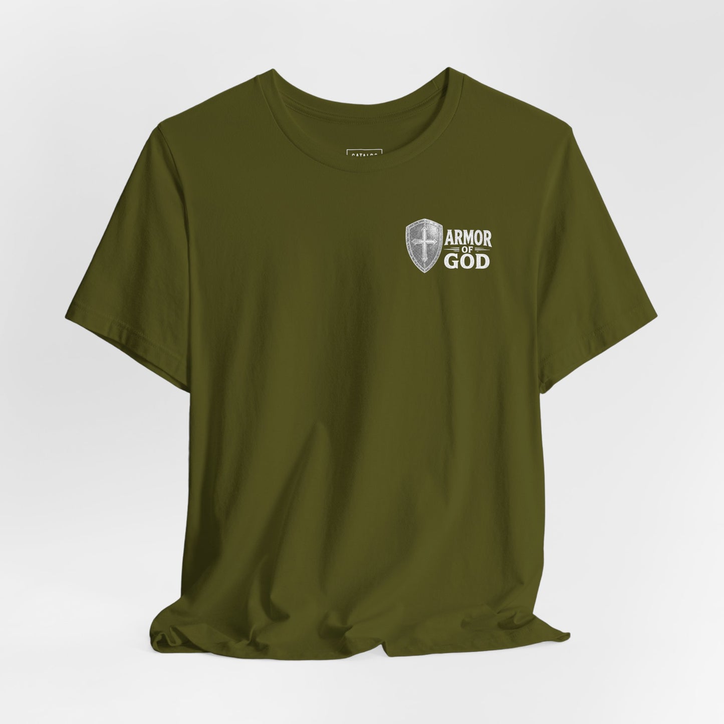 Full Armor of God Christian T-shirt featuring Ephesians 6:13. Vintage armor illustration designed to inspire faith, courage, and daily spiritual strength.