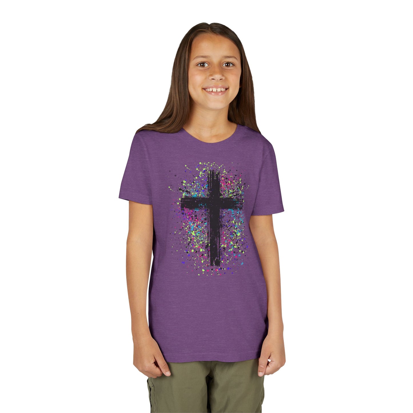 Kids Vibrant Cross Youth Short Sleeve Tee