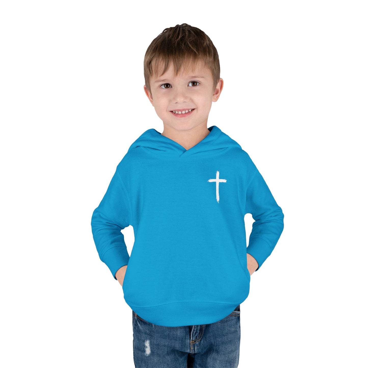 Toddler Christian Fleece Hoodie - Jesus Fisherman Design, Cute Kids Sweatshirt, Religious Baby Gift, Faith Hoodie
