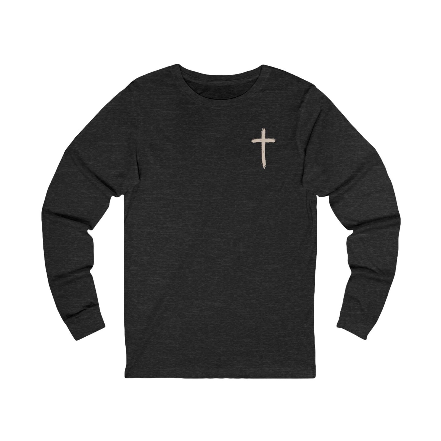 Look at the Birds Of The Air Long Sleeve Tee — Matthew 6:26 Christian Cross Scripture Shirt
