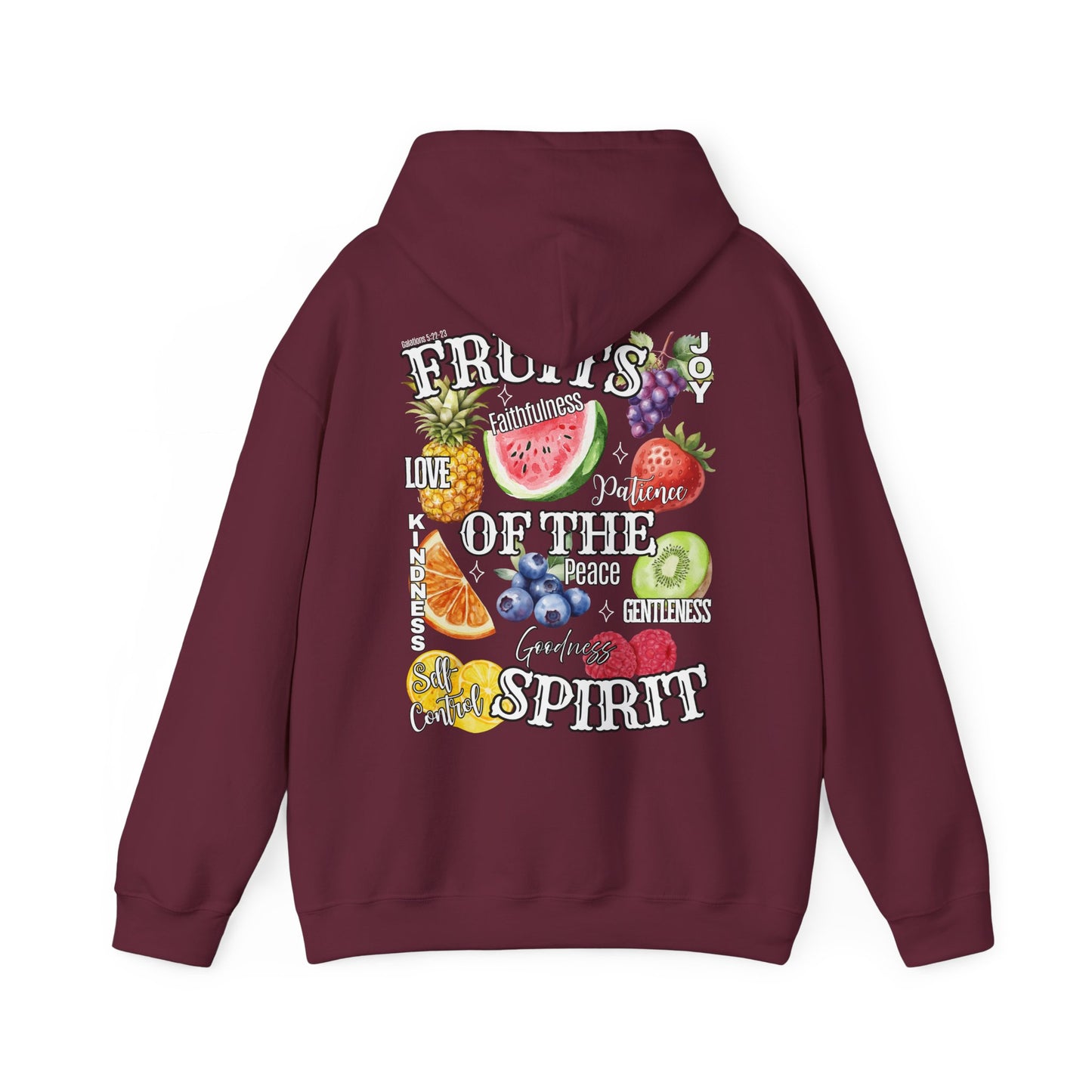 Fruits of the Spirit Hoodie — Watercolor Fruit Faith Sweatshirt
