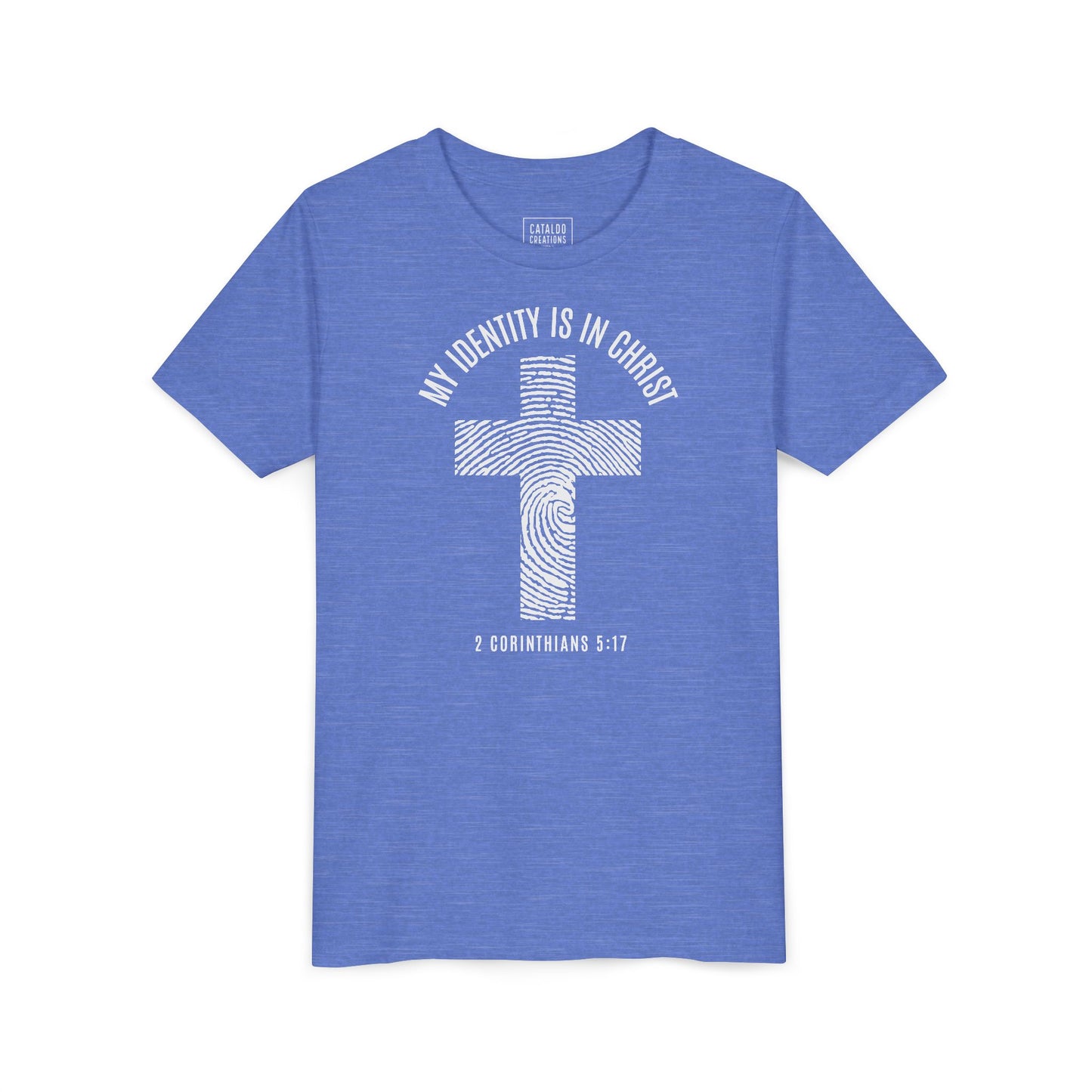 My Identity Is In Christ Faith-Inspired Youth Tee, Spiritual T-Shirt, Christian Youth Apparel, Bible Verse Tee
