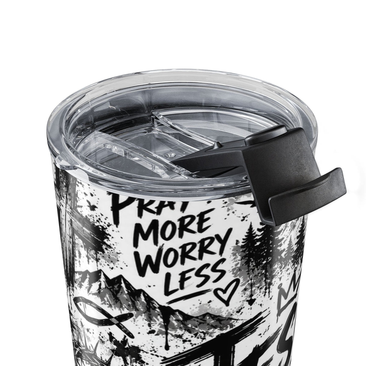 Jesus Changes Everything 20oz Christian Tumbler | Black & White Faith-Inspired Travel Cup