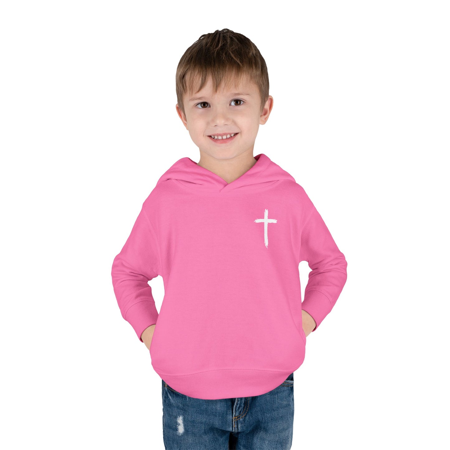 Toddler Christian Fleece Hoodie - Jesus Fisherman Design, Cute Kids Sweatshirt, Religious Baby Gift, Faith Hoodie