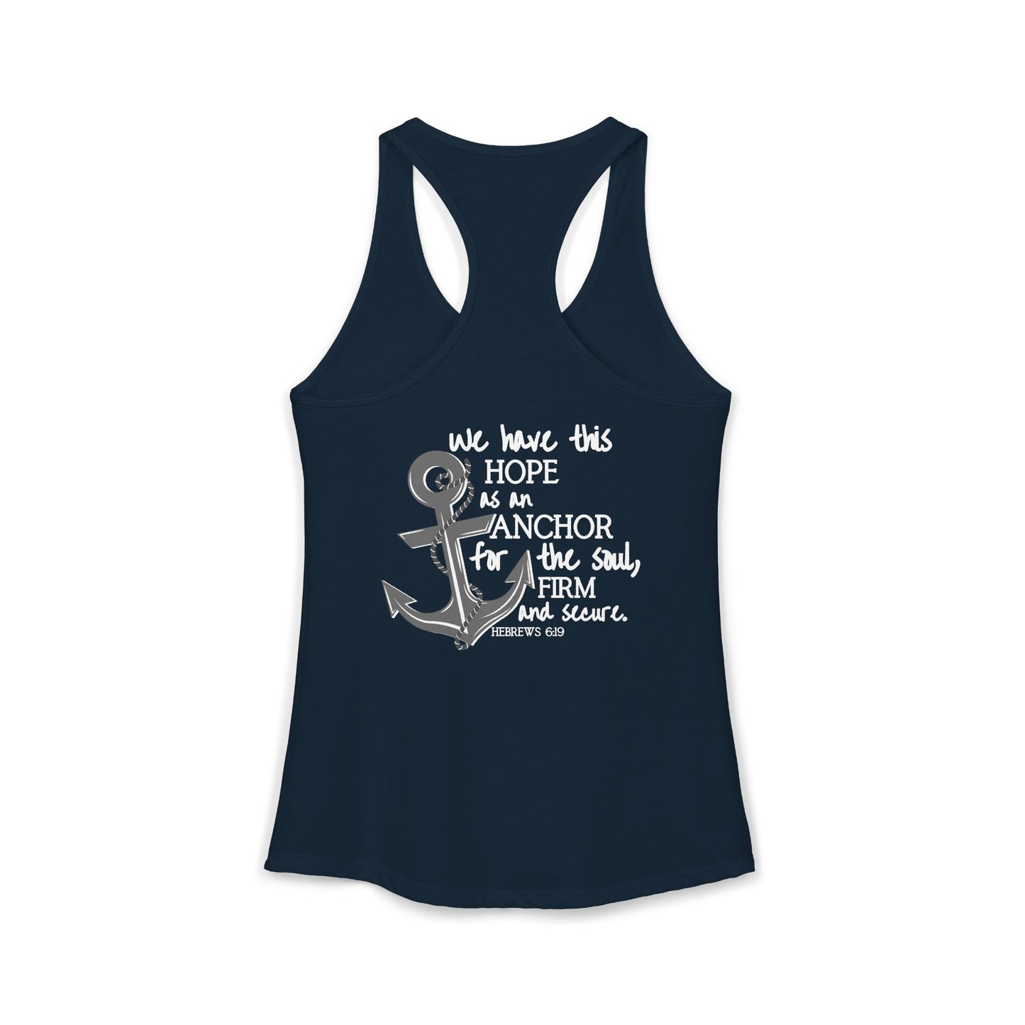 Women's Racerback Nautical Bible Verse Tank Top