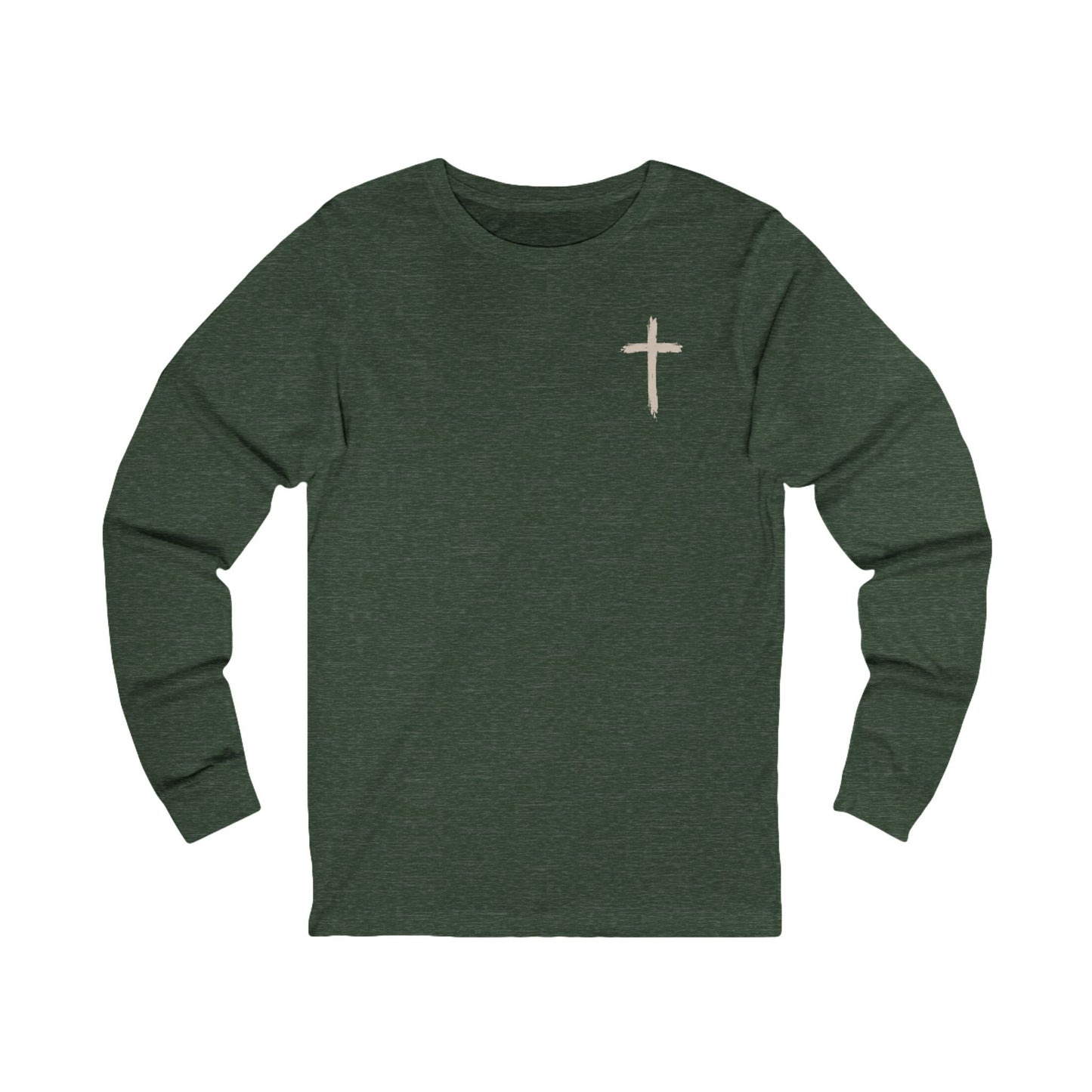 Look at the Birds Of The Air Long Sleeve Tee — Matthew 6:26 Christian Cross Scripture Shirt