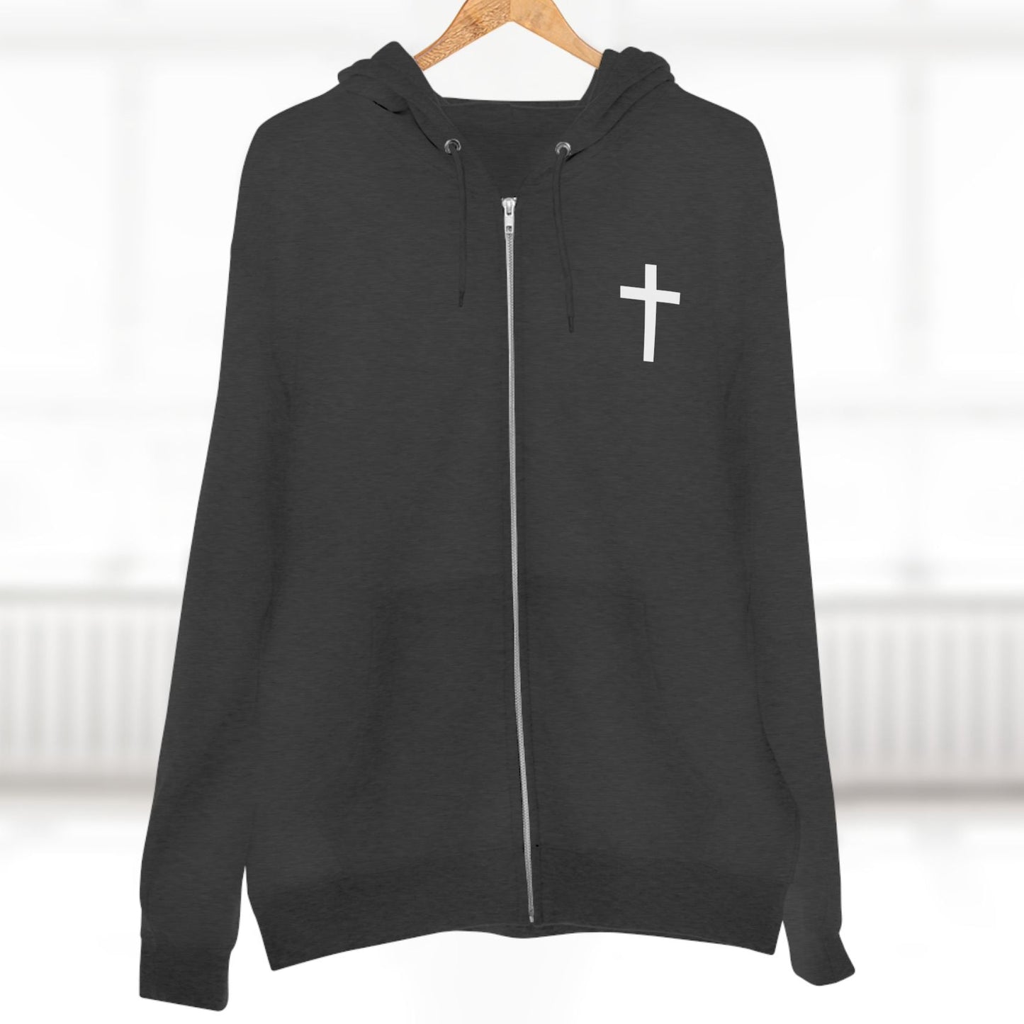 Jesus The Way The Truth The Life Christian Zip-Up Hoodie, Faith Apparel, Gift for Believers, Cozy Church Wear