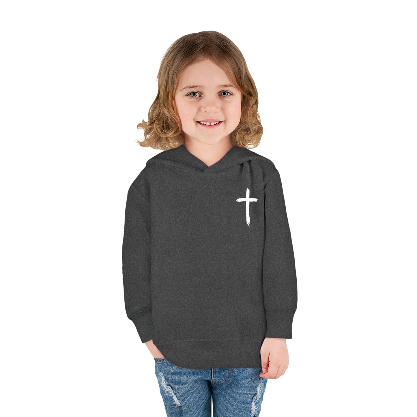 Toddler Christian Fleece Hoodie - Jesus Fisherman Design, Cute Kids Sweatshirt, Religious Baby Gift, Faith Hoodie