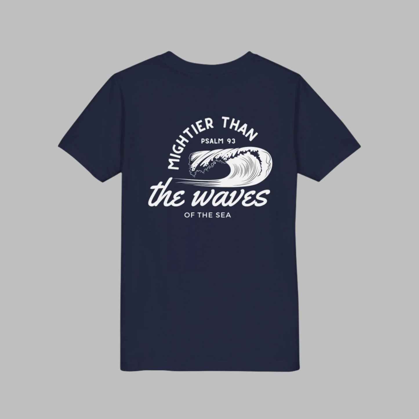 Kids Mightier Than The Waves Of The Sea Psalm Bible Verse Youth Short Sleeve Tee