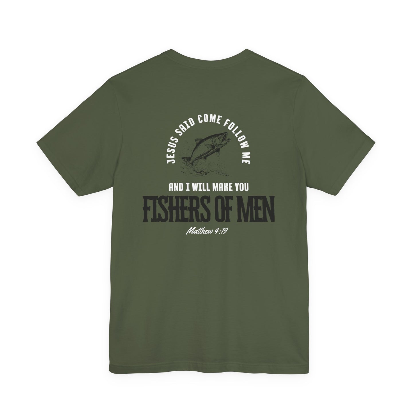 Fishers Of Men Bible Verse Short Sleeve Jesus Tee