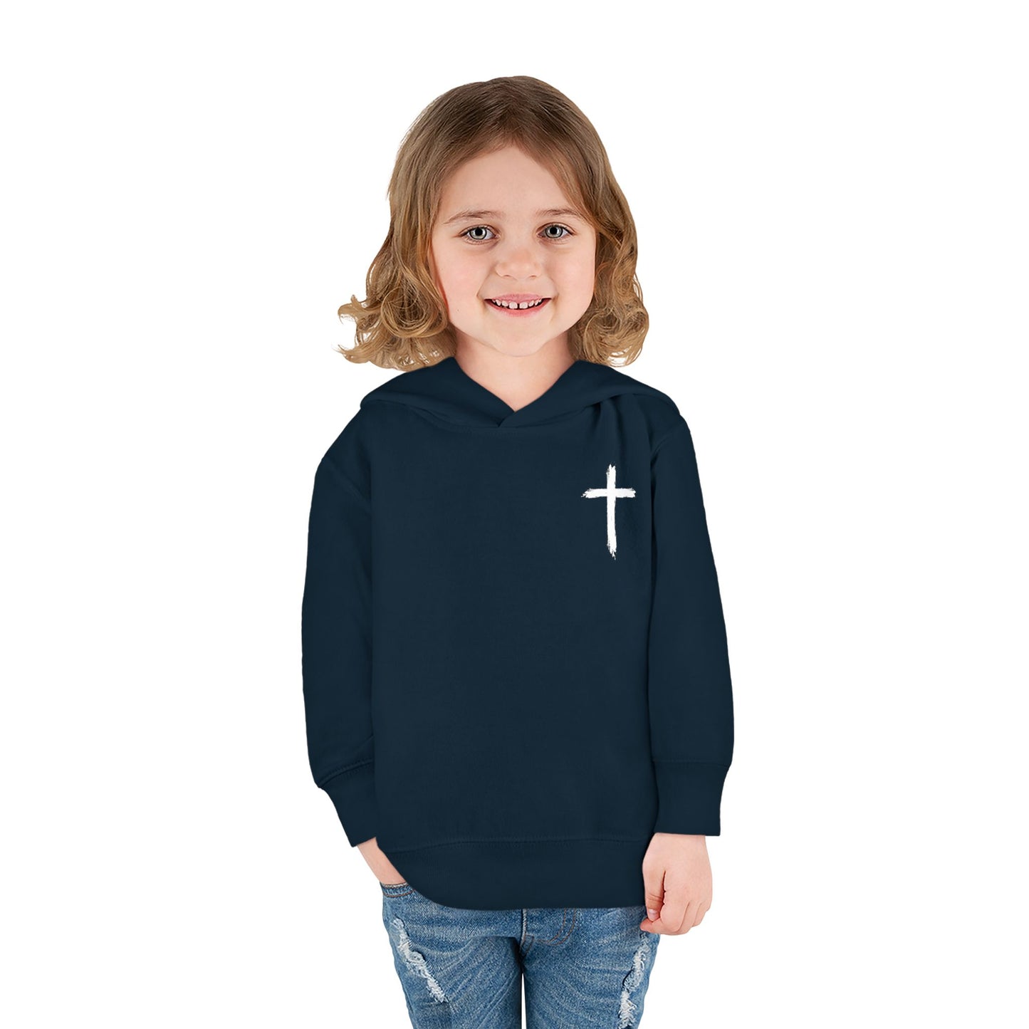 Toddler Christian Fleece Hoodie - Jesus Fisherman Design, Cute Kids Sweatshirt, Religious Baby Gift, Faith Hoodie