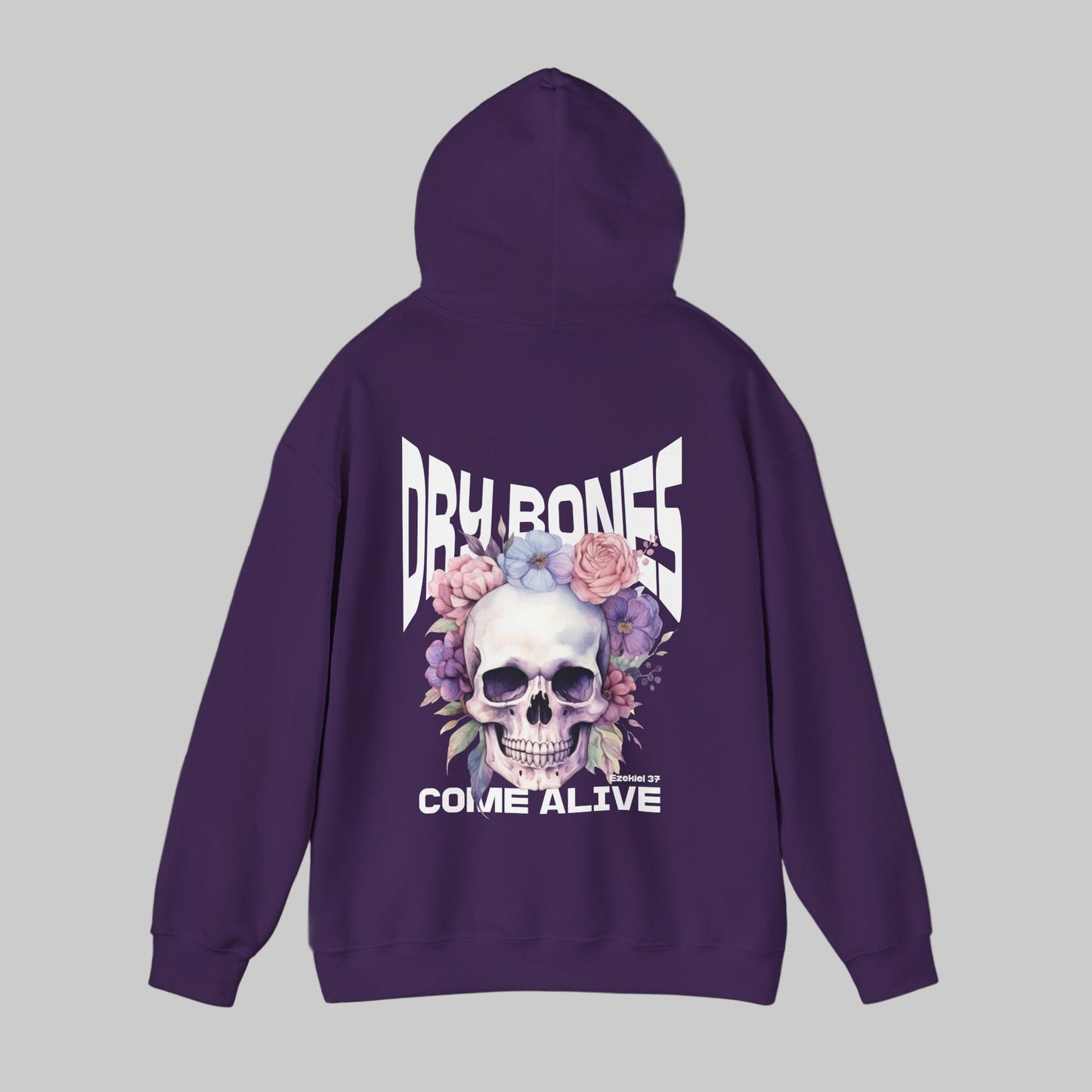 Dry Bones Come Alive Funky Christian Hoodie, Ezekiel 37 Bible Verse Skull Hooded Sweatshirt, Christian Graphic Hoodie