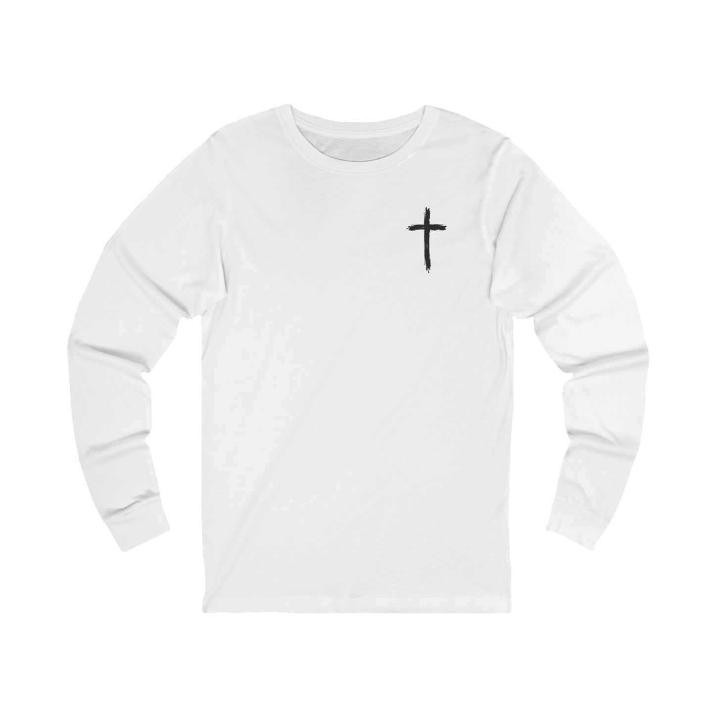 Look at the Birds Of The Air Long Sleeve Tee — Matthew 6:26 Christian Cross Scripture Shirt