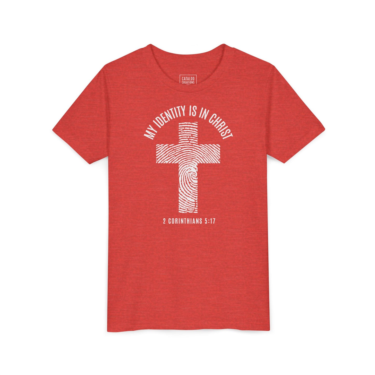 My Identity Is In Christ Faith-Inspired Youth Tee, Spiritual T-Shirt, Christian Youth Apparel, Bible Verse Tee