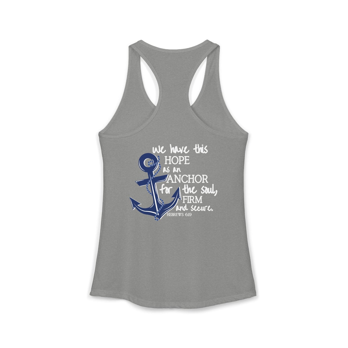 Women's Racerback Nautical Bible Verse Tank Top
