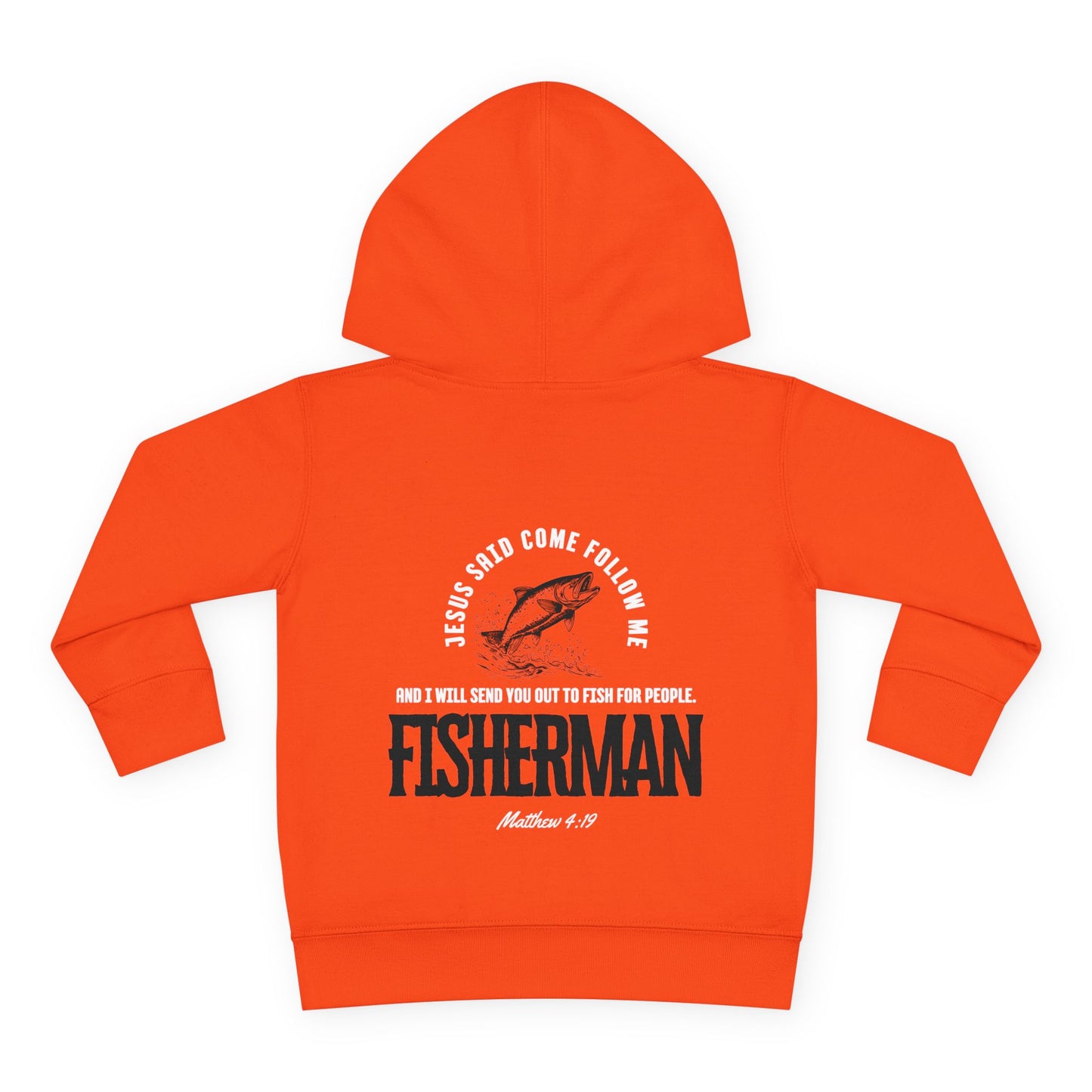 Toddler Christian Fleece Hoodie - Jesus Fisherman Design, Cute Kids Sweatshirt, Religious Baby Gift, Faith Hoodie