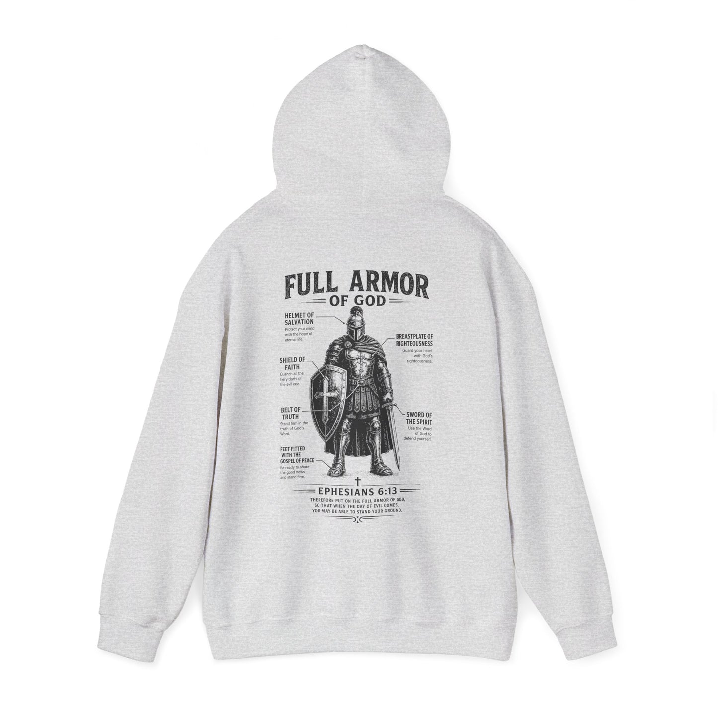 Armor of God Hoodie — Full Armor of God Ephesians 6:13 Christian Prayer Sweatshirt