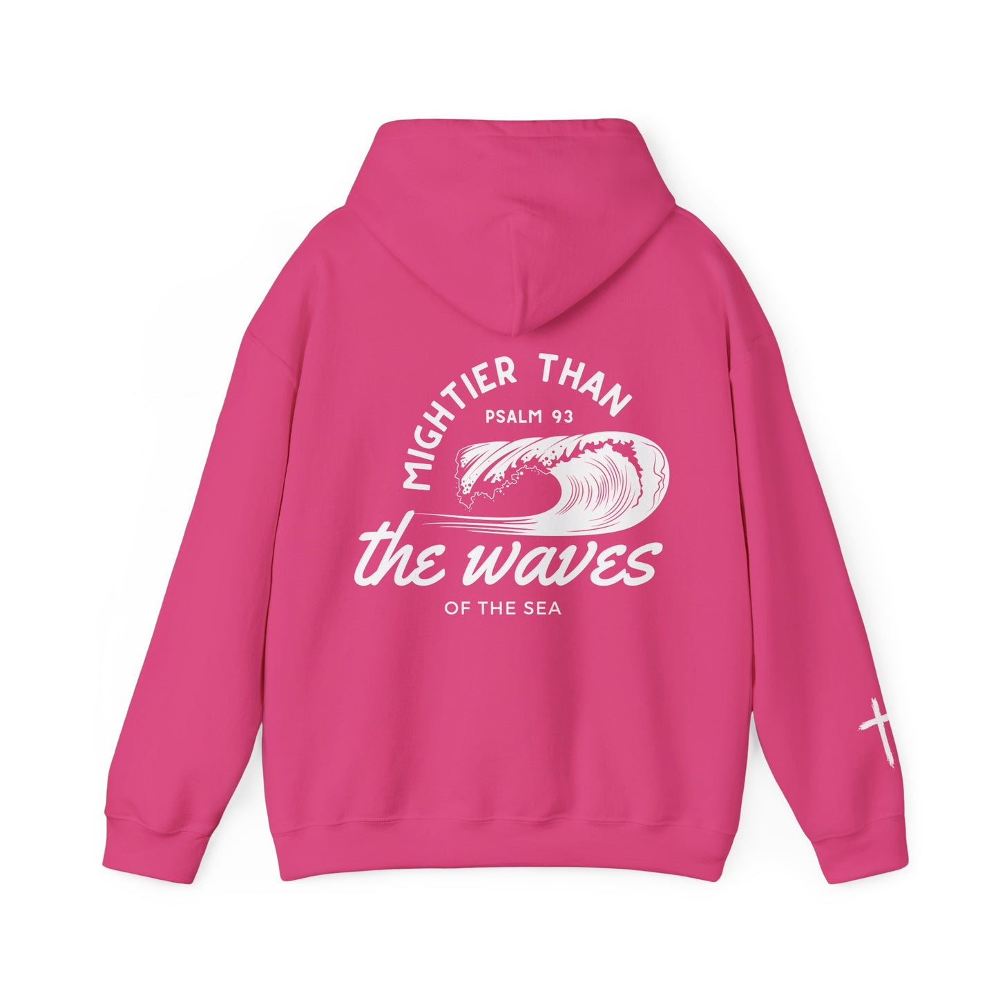 Faith-Inspired Psalm 93 Hooded Sweatshirt, 'Mightier Than The Waves Of The Sea' Cozy Hoodie, Christian Sweatshirt