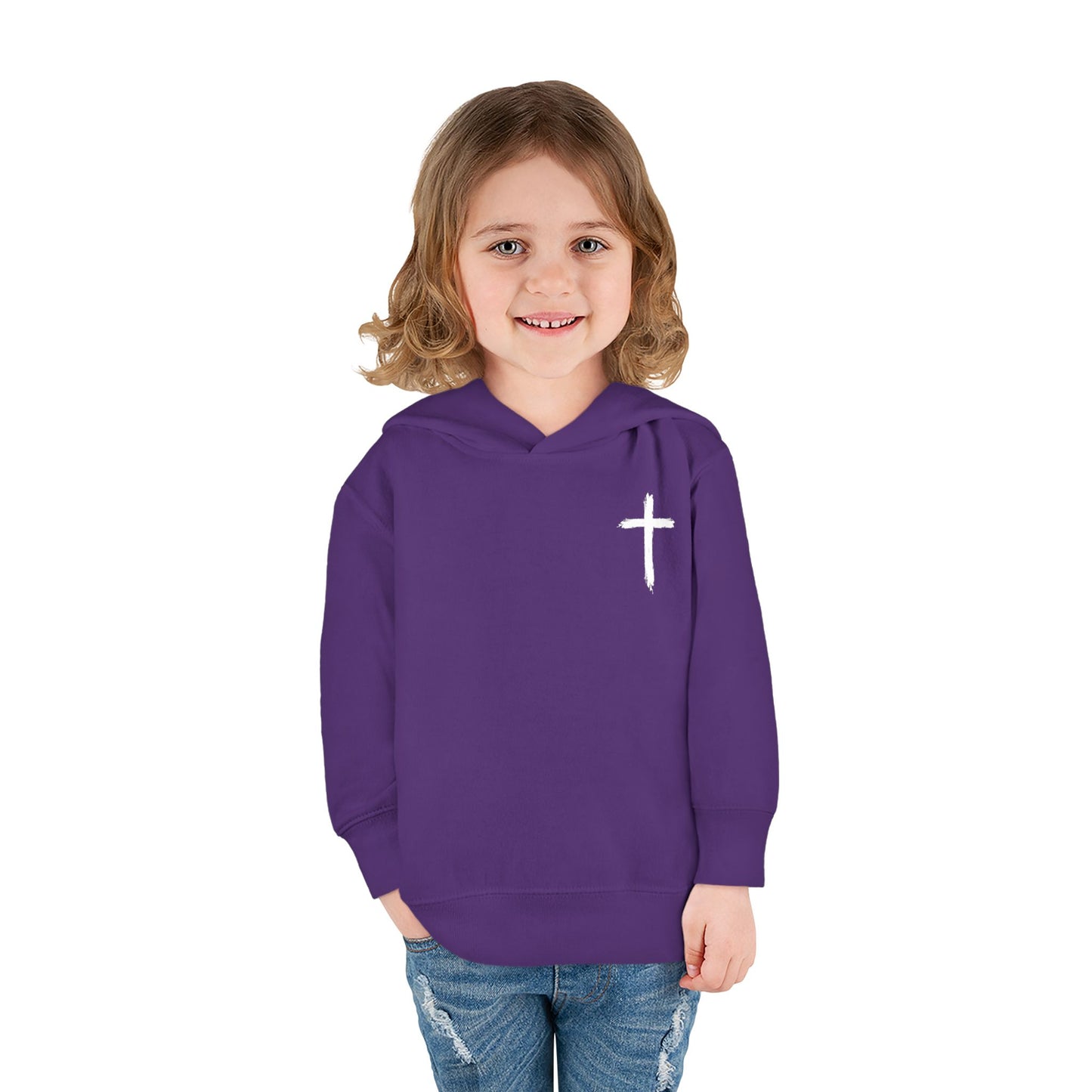 Toddler Christian Fleece Hoodie - Jesus Fisherman Design, Cute Kids Sweatshirt, Religious Baby Gift, Faith Hoodie