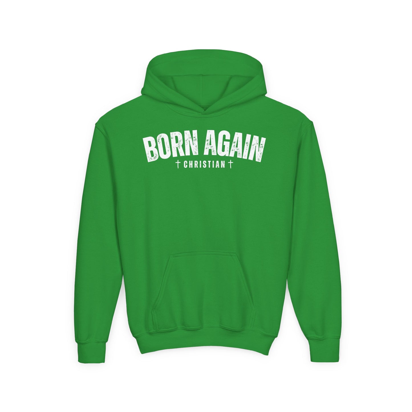 Born Again Christian Youth Hoodie, Christian Sweatshirt, Religion Apparel, Faith-Based Gift, Church Youth Group Clothing