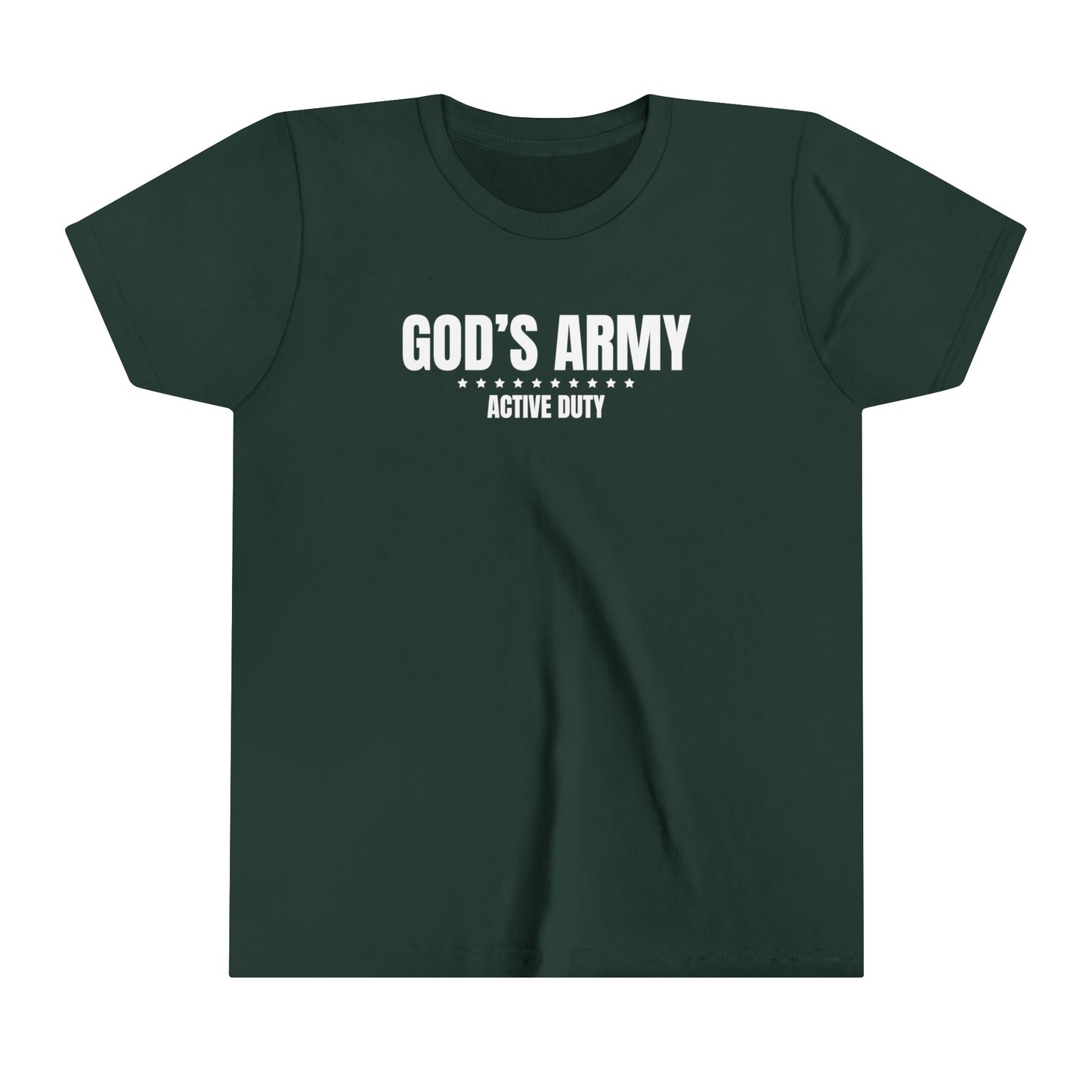 Christian Kid's Short Sleeve T-Shirt. God's Army Tee