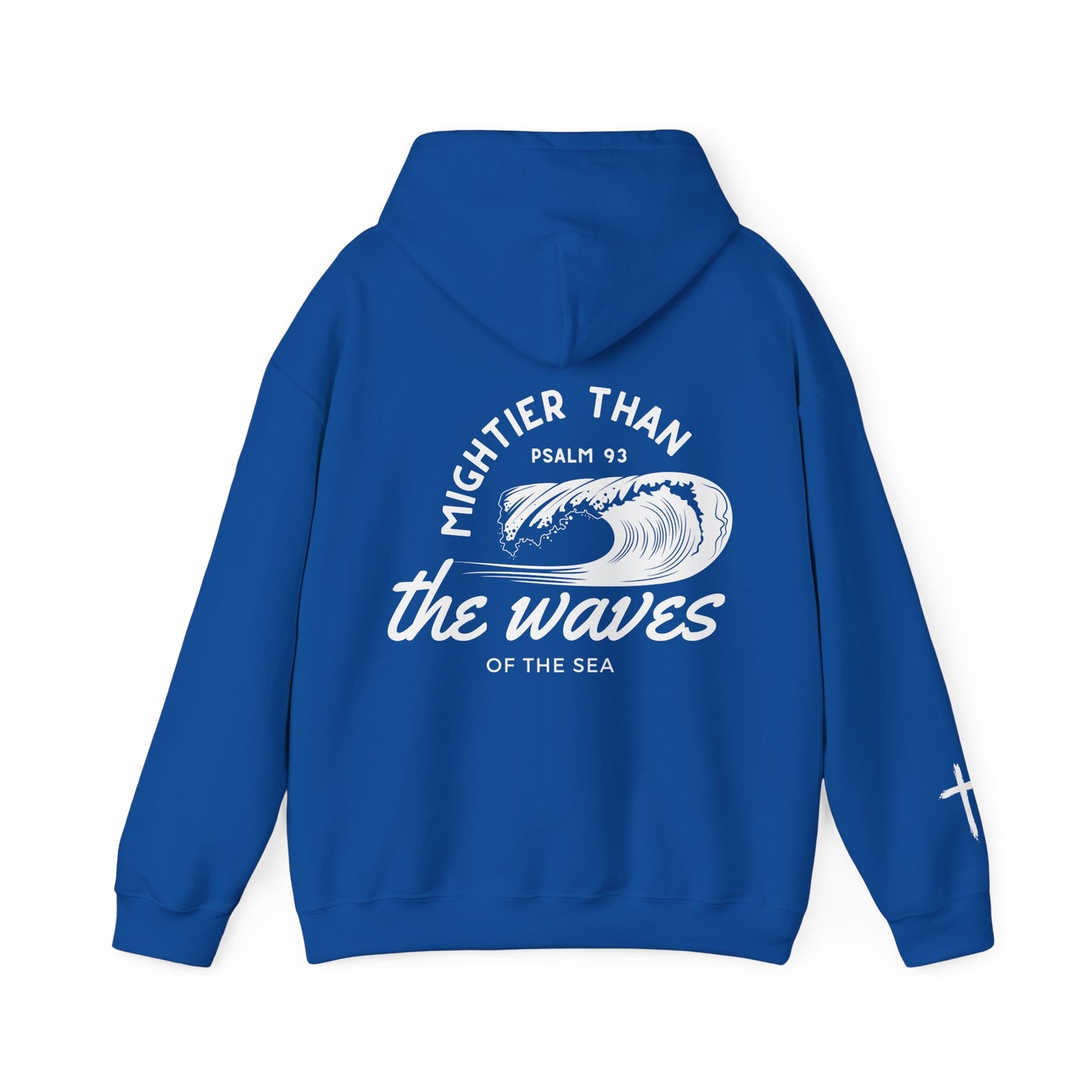 Faith-Inspired Psalm 93 Hooded Sweatshirt, 'Mightier Than The Waves Of The Sea' Cozy Hoodie, Christian Sweatshirt