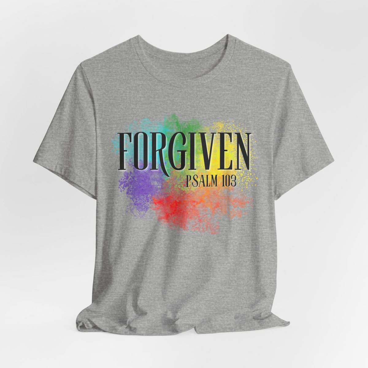 Forgiven Christian T-Shirt | Psalm 103 Bible Verse Faith Tee