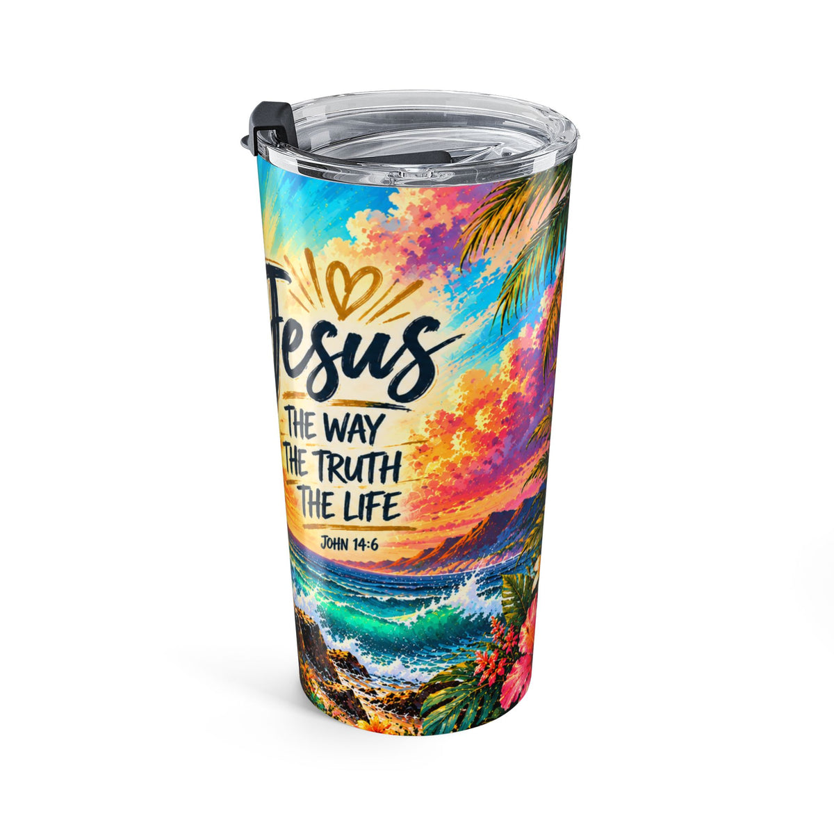 Jesus The Way, The Truth & The Life 20oz Stainless Steel Tumbler | John 14:6 Christian Travel Cup