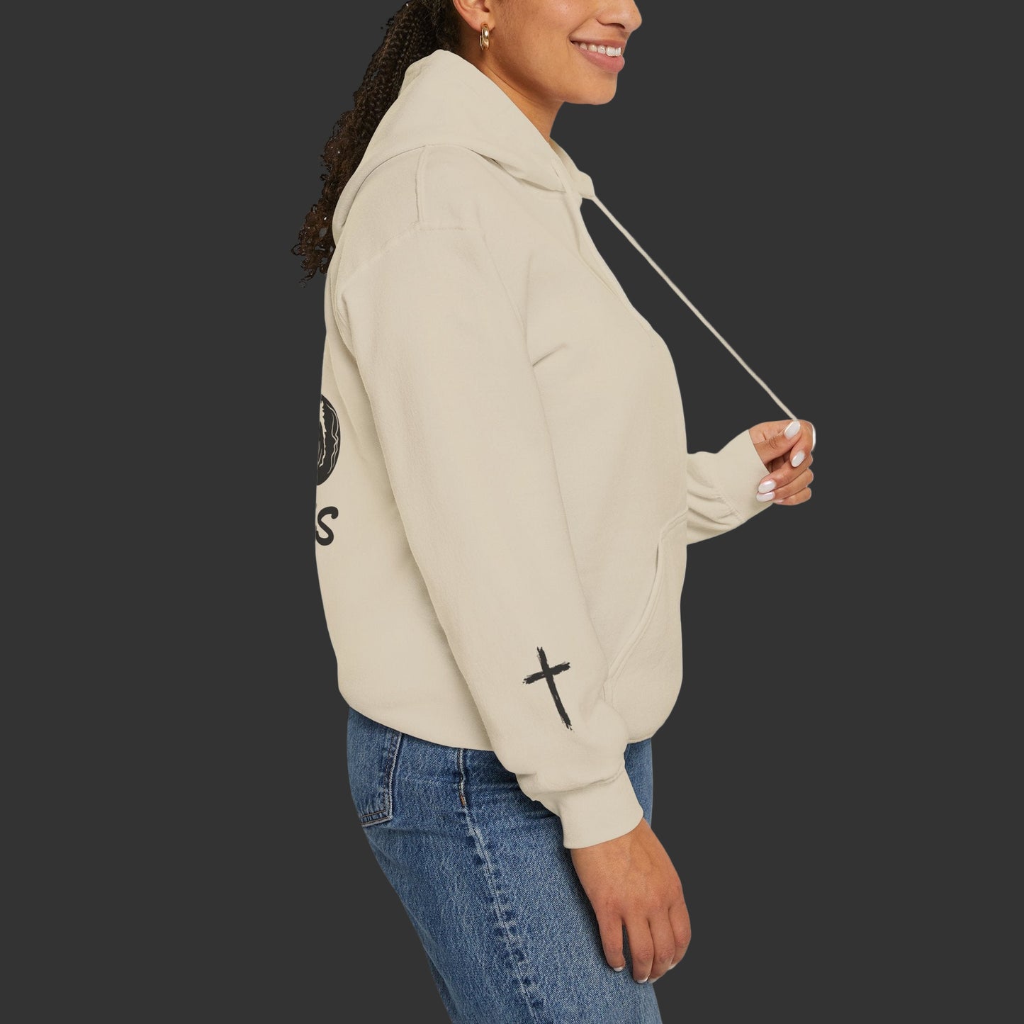 Faith-Inspired Psalm 93 Hooded Sweatshirt, 'Mightier Than The Waves Of The Sea' Cozy Hoodie, Christian Sweatshirt