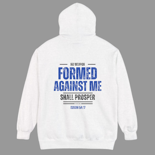 No Weapon Formed Against Me Shall Prosper Bible Verse Premium Hoodie