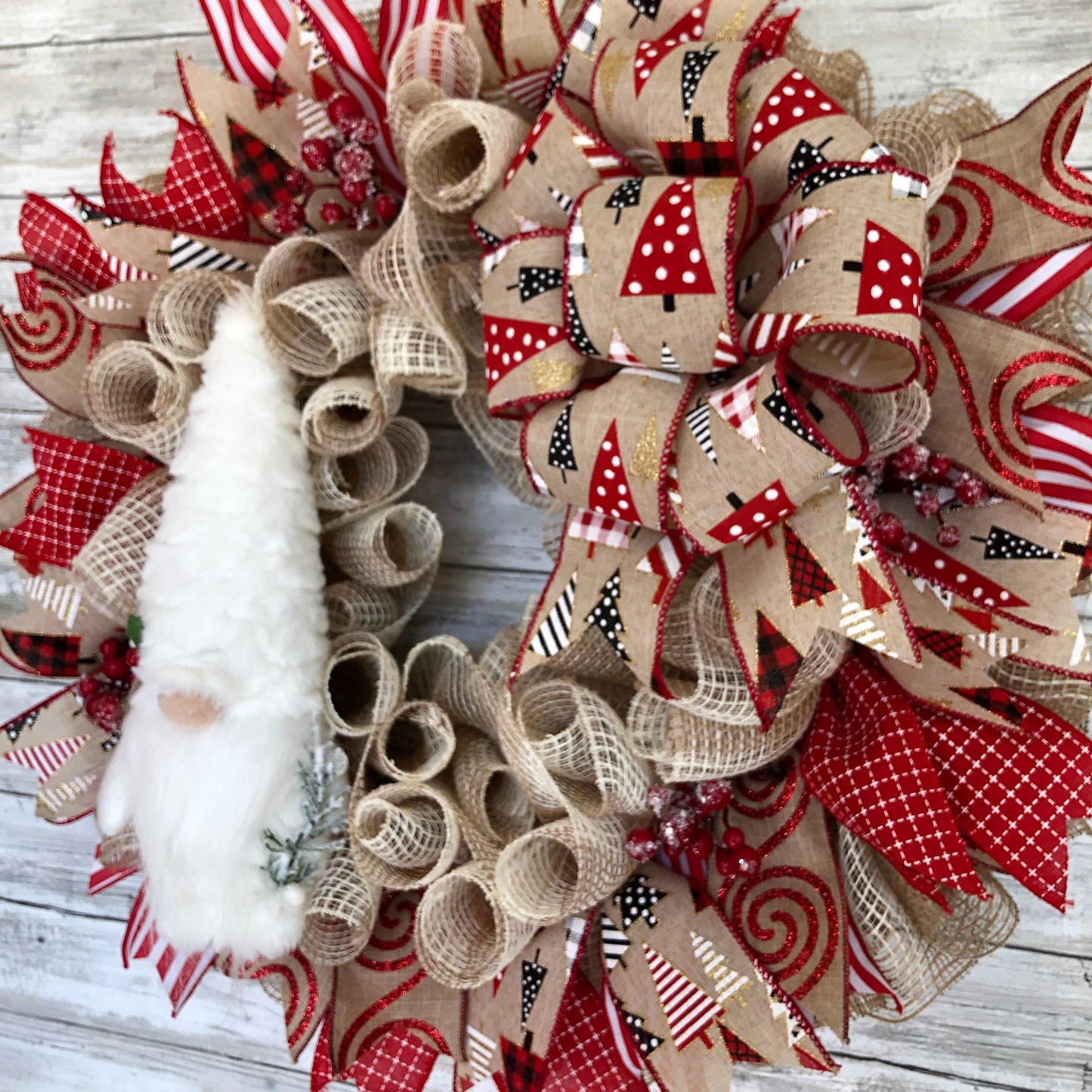 Handmade Gnome For Christmas Wreath