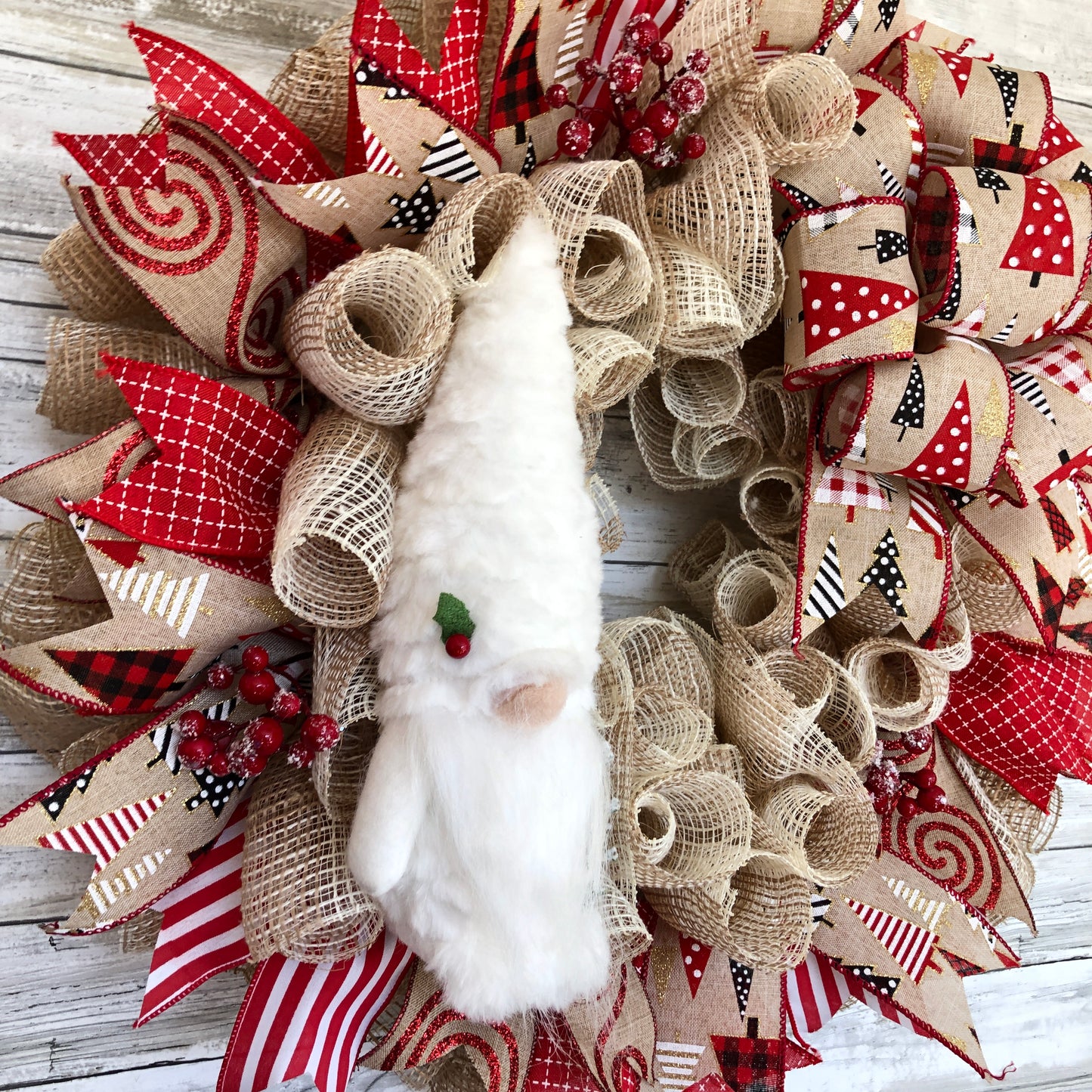 Handmade Gnome For Christmas Wreath