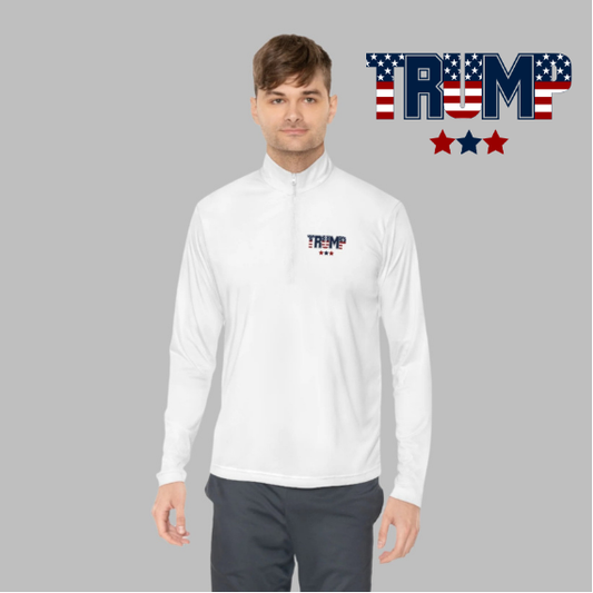 Trump Quarter-Zip. Fast Drying And Lightweight Athletic Patriot Pullover