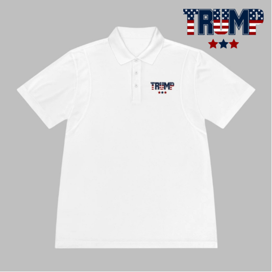 Trump Golf Polo For Men. MAGA Golf Shirt. 100% Polyester