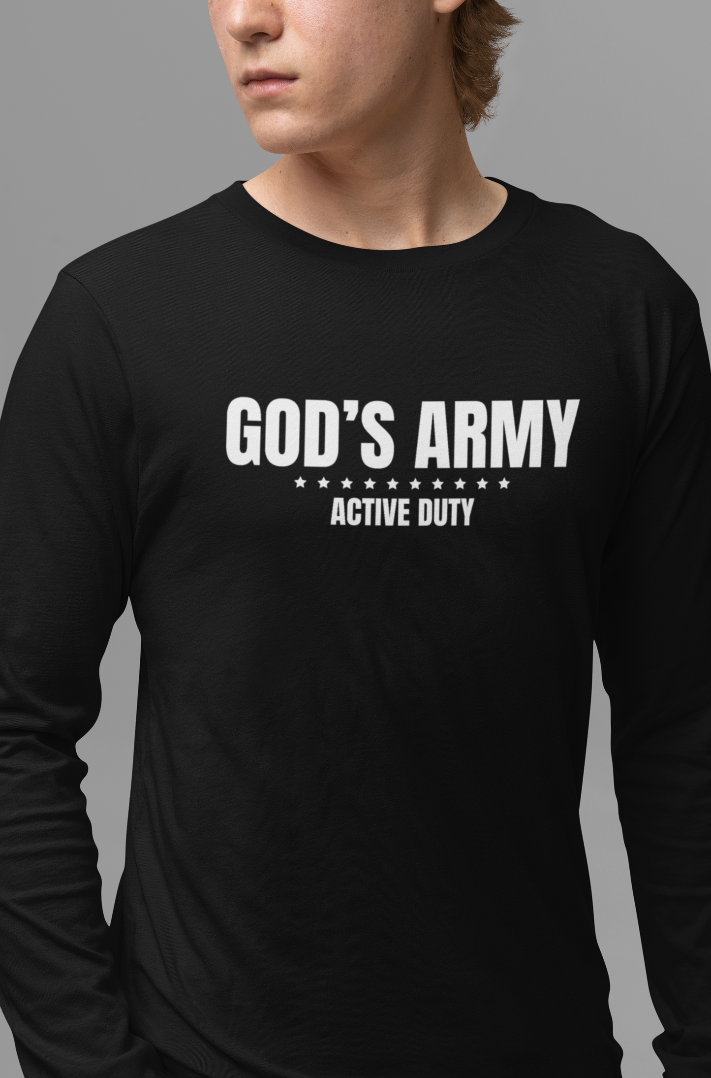 God's Army Active Duty Christian Long Sleeve Tee