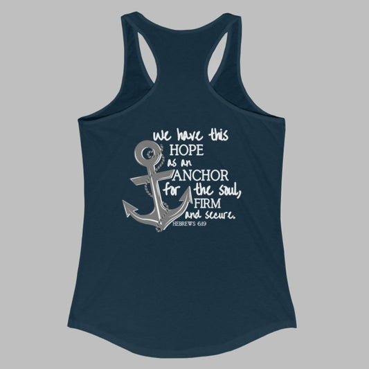 Women's Racerback Tank. Nautical Bible Verse Tank-top