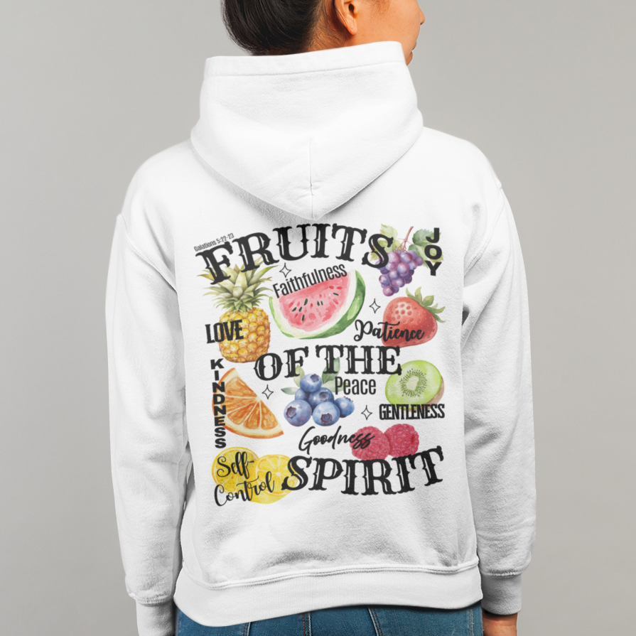 Fruits of the Spirit Hoodie — Watercolor Fruit Faith Sweatshirt
